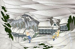 Japanese Village In Snow