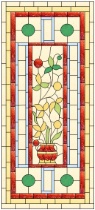 Stained Glass Pattern Flower Pot