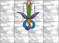 Stained Glass Pattern Tulip