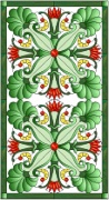 Stained Glass Cabinet Door Pattern Art Nouveau 2