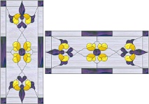 Stained Glass Cabinet Door Pattern Fleur de Lis 2