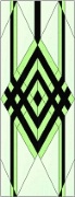 Stained Glass Cabinet Door Pattern Geometric Diamond