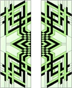 Stained Glass Cabinet Door Pattern Modern Diamonds