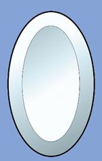 oval beveled glass