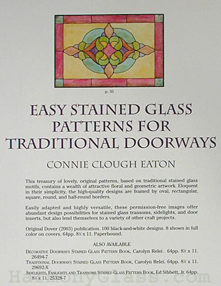 Easy Stained Glass Patterns for Traditional Doorways back cover