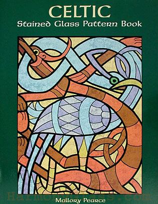 Celtic Stained Glass Pattern Book Front Cover