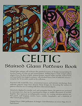 Celtic Stained Glass Pattern Book Back Cover