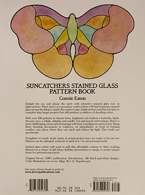 Suncatchers Stained Glass Pattern Book back cover