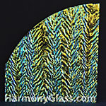 Reflected Blue/Gold Dichroic on Clear Herringbone Ripple