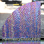 Transmitted Blue/Gold Dichroic on Clear Herringbone Ripple