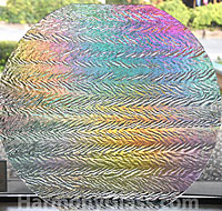 Mixed Dichroic Colors on Black Bullseye Herringbone Ripple 