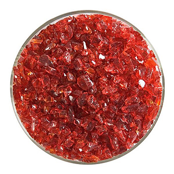 Bullseye Red Transparent Frit