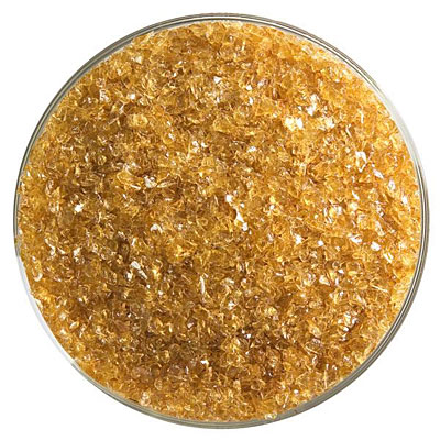 Bullseye Medium Amber Transparent Frit