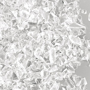 System 96 clear mtallic iridescent frit