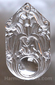 Clear Medallion Glass Jewel J212C
