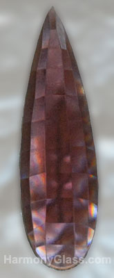 15mm x50mm Teardrop Faceted Amethyst Glass Jewel