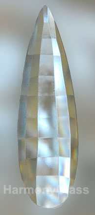 15mm x50mm Teardrop Faceted Clear Glass Jewel