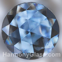 20mm steel blue glass jewel J2d-SB